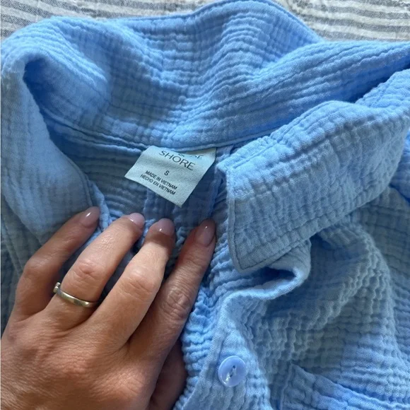 Shade and Shore Gauze SET Women's Light Blue Swim Cover-Up - Picture 10 of 13